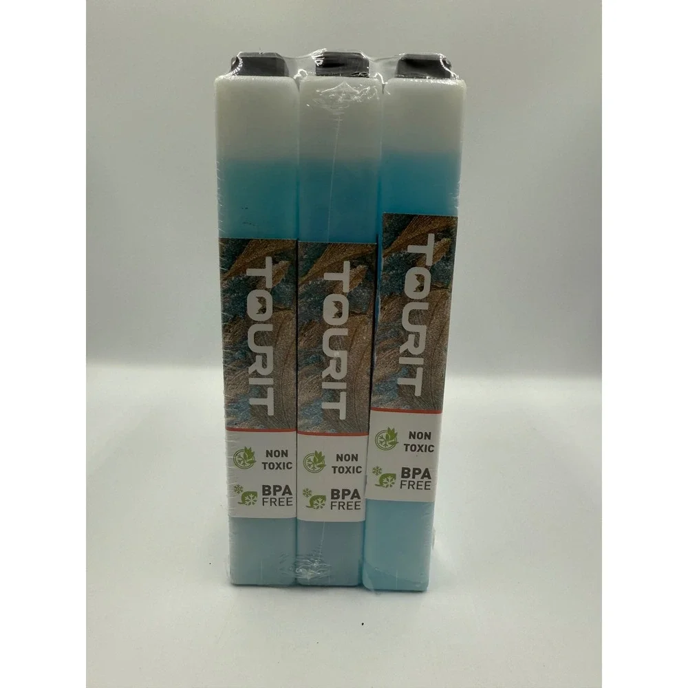 TOURIT‎ Vapor Ice Pack Set Reusable Slim Cooler Packs Non-Toxic BPA Free Blue